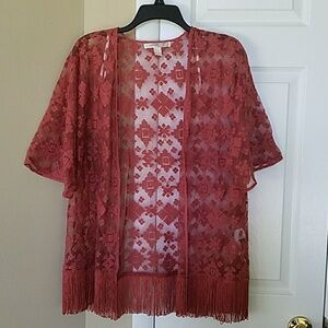 Short sleeve blouse/cover up, size Small